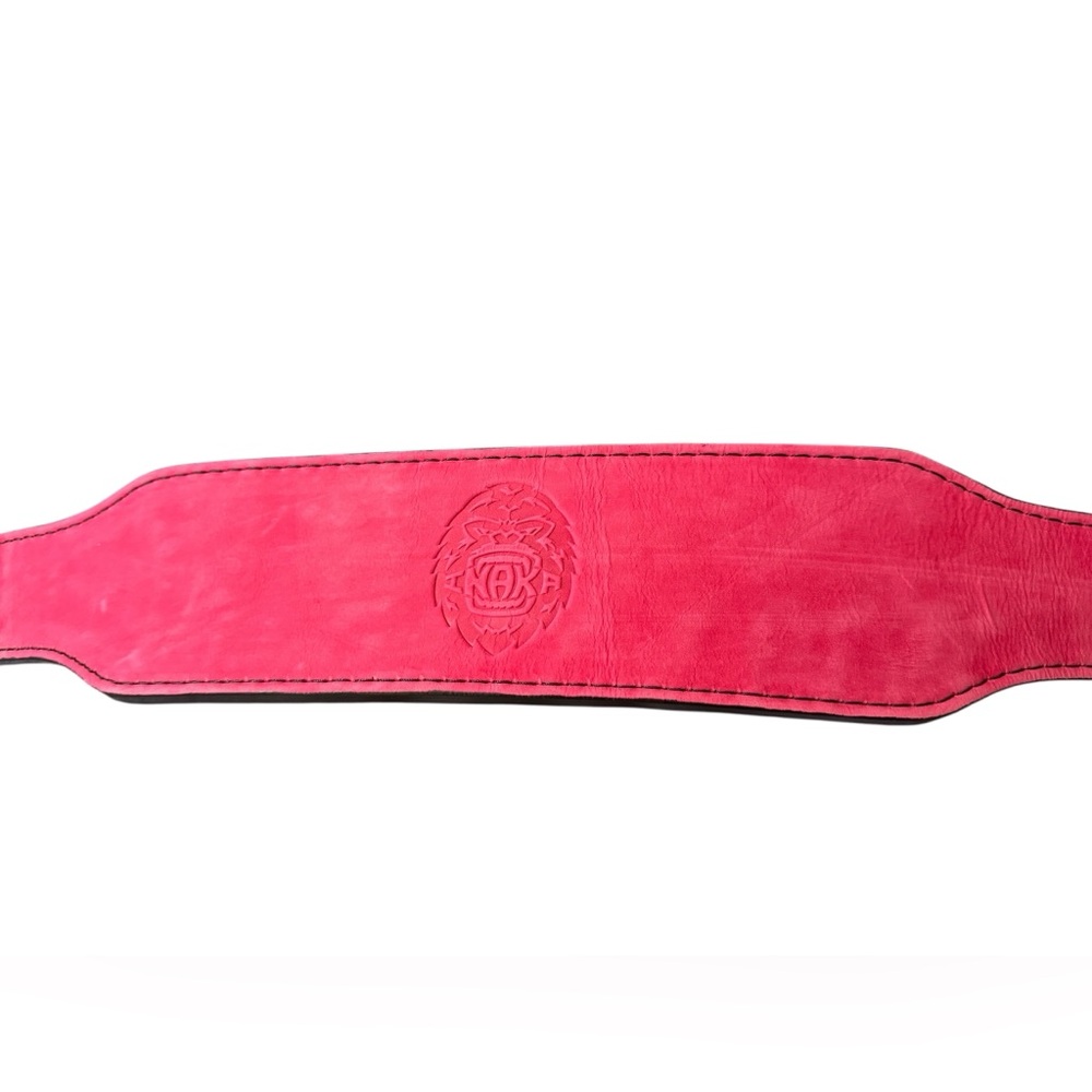 Inaka Power 10mm Magenta Leather Weightlifting Belt with Embossed Logo, size M - Picture 13 of 14